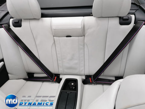 BMW 4-SERIES F33 / F83 M4 CONVERTIBLE COMPETITION STYLE SEAT BELTS - REMOVAL, RE-WEB & REFIT SERVICE