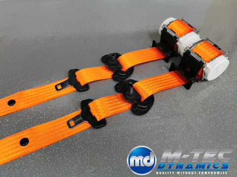 BMW 2-SERIES F22 COUPE ORANGE FRONT SEAT BELT SET