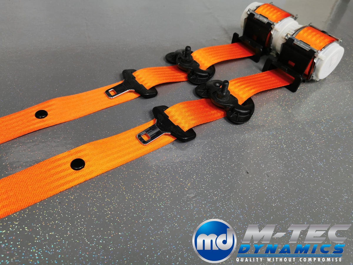 BMW 4-SERIES F32 / F82 M4 COUPE ORANGE FRONT SEAT BELT SET