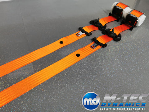 BMW 2-SERIES F22 COUPE ORANGE FRONT SEAT BELT SET