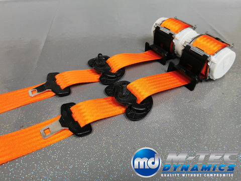 BMW 1-SERIES E81 / E82 / E87 ORANGE FRONT SEAT BELT SET