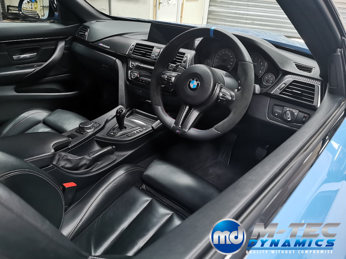 WRAPPING SERVICE - BMW F80 M3 / F82 F83 M4 INTERIOR TRIM SET - 3D CARBON