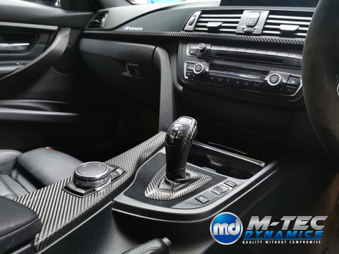 WRAPPING SERVICE - BMW F3X INTERIOR TRIM SET - PERFORMANCE STYLE / DEEP TEXTURED GLOSSY CARBON (MTD-TEX) F30 F31 F32 F33 F36