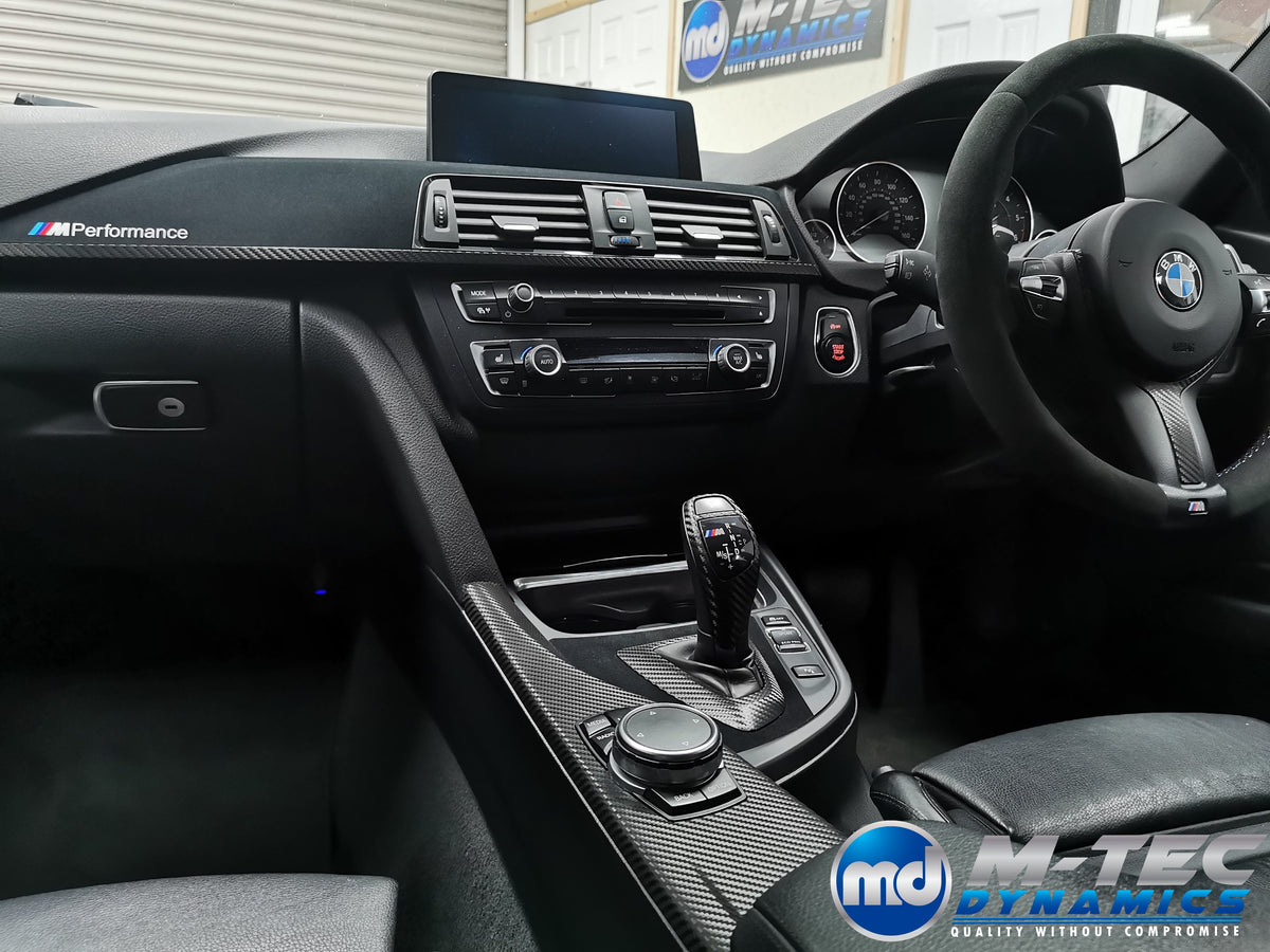 WRAPPING SERVICE - BMW F3X INTERIOR TRIM SET - PERFORMANCE STYLE / TEXTURED CARBON (F30 F31 F32 F33 F36)
