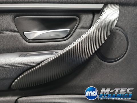 WRAPPING SERVICE - BMW F3X INTERIOR TRIM SET - PERFORMANCE STYLE / DEEP TEXTURED GLOSSY CARBON (MTD-TEX) F30 F31 F32 F33 F36