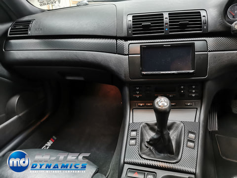 BMW E46 COUPE (M3) CUSTOM CARBON INTERIOR TRIM SET & SEAT BELT PACKAGE