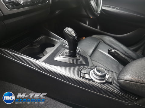 BMW F20 F21 F22 F23 CUSTOM INTERIOR TRIM SET - WRAPPING SERVICE - 4D CARBON / ALCANTARA / BLUE ACCENT