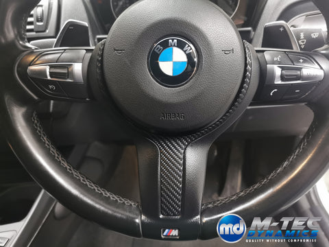 BMW F20 F21 F22 F23 CUSTOM INTERIOR TRIM SET - WRAPPING SERVICE - 4D CARBON / ALCANTARA / BLUE ACCENT