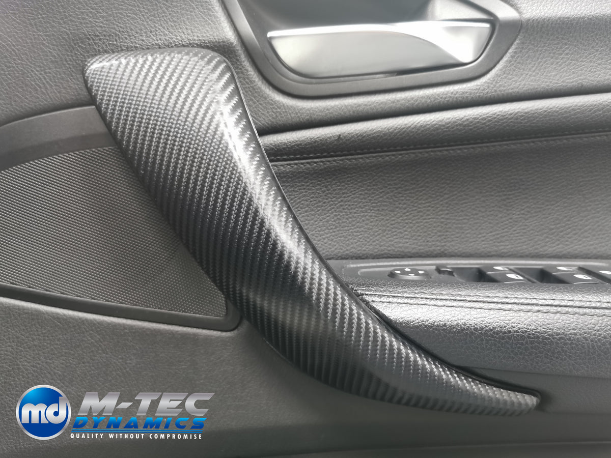 WRAPPING SERVICE - BMW F20 F21 F22 F23 CUSTOM INTERIOR TRIM SET - 4D CARBON / ALCANTARA / BLUE ACCENT