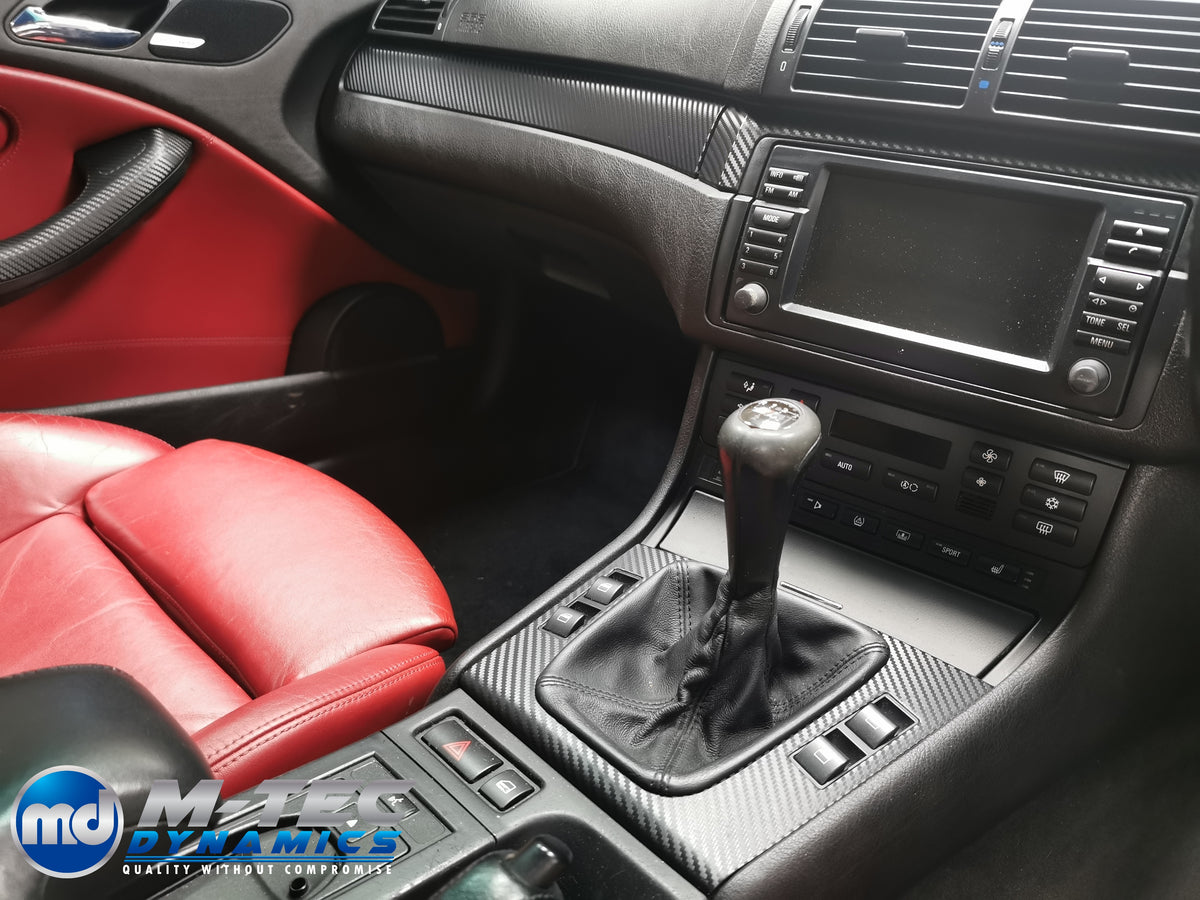 REMOVAL, WRAP & REFIT SERVICE - BMW E46 COUPE / CONVERTIBLE INTERIOR TRIM SET - 3D CARBON