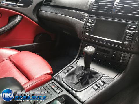 WRAPPING SERVICE - BMW E46 COUPE / CONVERTIBLE INTERIOR TRIM SET - 3D CARBON