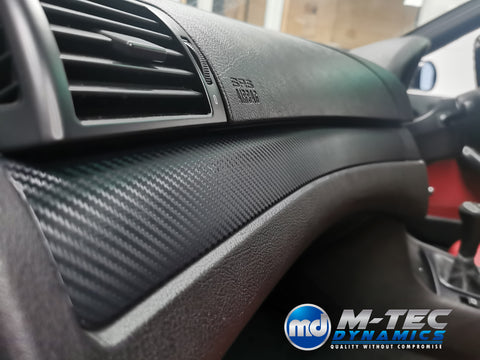 WRAPPING SERVICE - BMW E46 COUPE / CONVERTIBLE INTERIOR TRIM SET - 3D CARBON