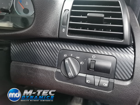 WRAPPING SERVICE - BMW E46 COUPE / CONVERTIBLE INTERIOR TRIM SET - 3D CARBON