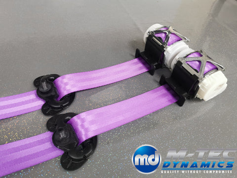 BMW 2-SERIES F22 / F87 M2 COUPE PURPLE VIOLET FRONT SEAT BELT SET