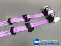 BMW 4-SERIES F32 / F82 M4 COUPE PURPLE VIOLET FRONT SEAT BELT SET