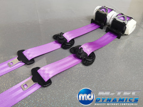 BMW 3-SERIES F30 / F80 M3 SALOON PURPLE VIOLET FRONT SEAT BELT SET