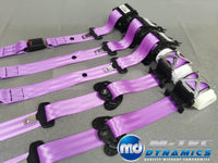 BMW 3-SERIES F30 / F80 M3 SALOON PURPLE VIOLET FRONT & REAR SEAT BELT SET