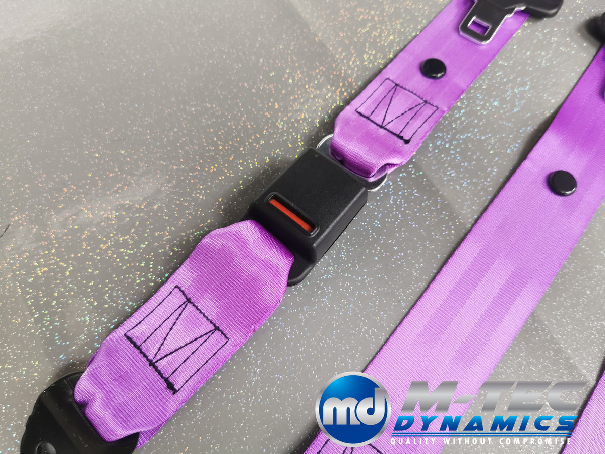BMW 3-SERIES F30 / F80 M3 SALOON PURPLE VIOLET FRONT & REAR SEAT BELT SET