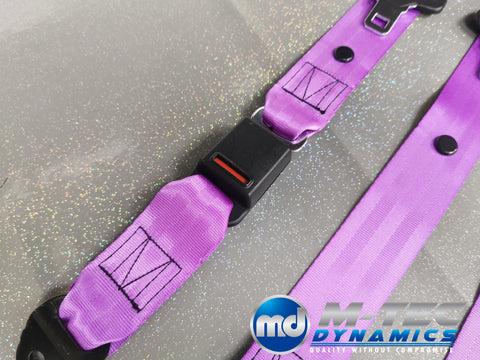 BMW 3-SERIES F30 / F80 M3 SALOON PURPLE VIOLET FRONT & REAR SEAT BELT SET