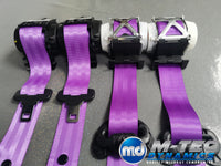 BMW 4-SERIES F32 / F82 M4 COUPE PURPLE VIOLET FRONT & REAR SEAT BELT SET