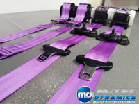 BMW 2-SERIES F22 / F87 M2 COUPE PURPLE VIOLET FRONT & REAR SEAT BELT SET