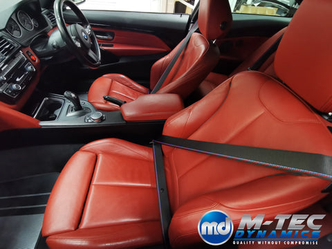 BMW F30 F31 F32 INTERIOR TRIM SET & SEAT BELT PACKAGE (COMPETITION) - DEEP TEXTURED GLOSSY CARBON (MTD-TEX)