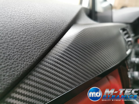 BMW F30 F31 F32 INTERIOR TRIM SET & SEAT BELT PACKAGE (COMPETITION) - DEEP TEXTURED GLOSSY CARBON (MTD-TEX)