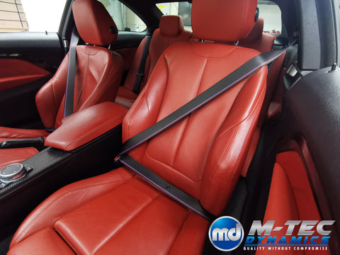 BMW F30 F31 F32 INTERIOR TRIM SET & SEAT BELT PACKAGE (COMPETITION) - DEEP TEXTURED GLOSSY CARBON (MTD-TEX)