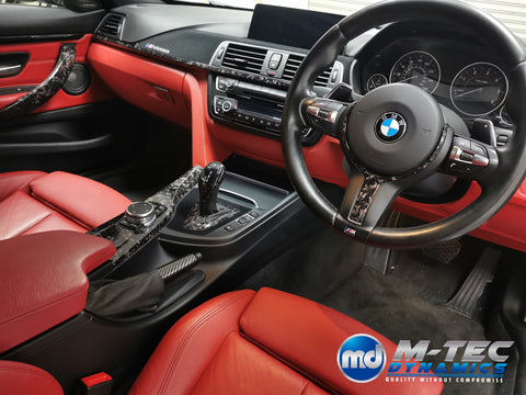 WRAPPING SERVICE - BMW F3X INTERIOR TRIM SET 3M FORGED CARBON / ALCANTARA (CUSTOM) F30 F31 F32 F33 F36