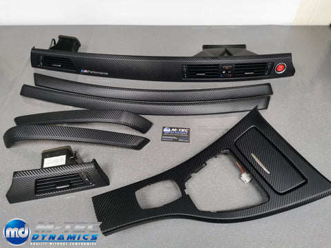 BMW E90 CIC BLACK 3D CARBON INTERIOR TRIM SET LCI I-DRIVE