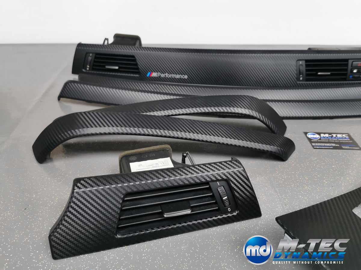 BMW E90 E91  INTERIOR TRIM SET - BLACK 3D CARBON - CIC LCI I-DRIVE