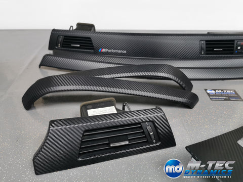 BMW E90 CIC BLACK 3D CARBON INTERIOR TRIM SET LCI I-DRIVE