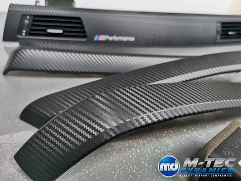 BMW E90 CIC BLACK 3D CARBON INTERIOR TRIM SET LCI I-DRIVE