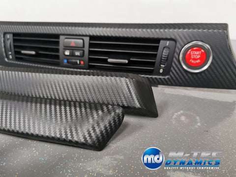 BMW E90 CIC BLACK 3D CARBON INTERIOR TRIM SET LCI I-DRIVE