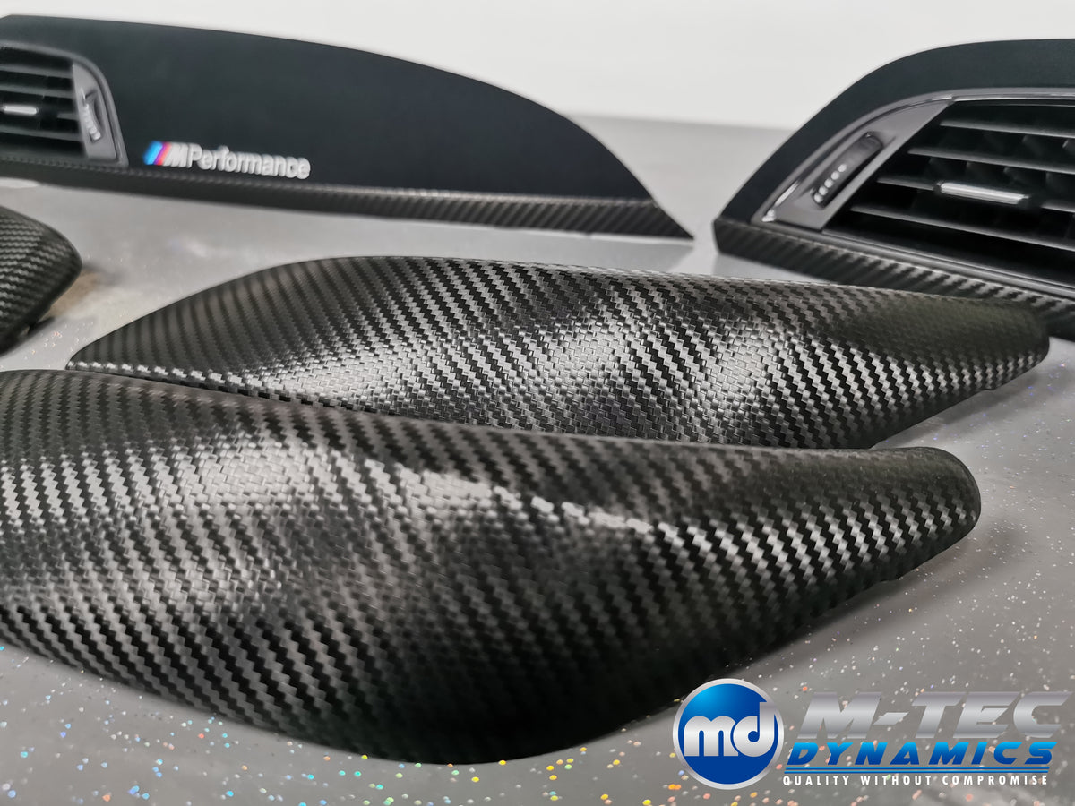 WRAPPING SERVICE - BMW F2X INTERIOR TRIM SET - PERFORMANCE STYLE / TEXTURED CARBON- F20 F21 F22 F23