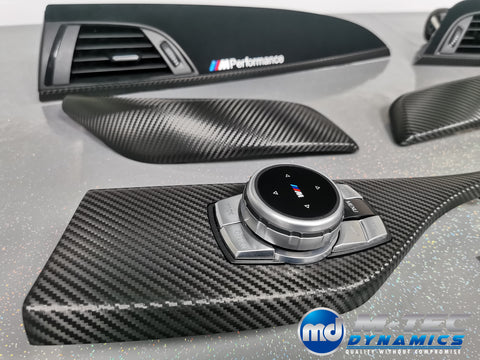 BMW F21 F22 PERFORMANCE STYLE INTERIOR TRIM SET - DEEP TEXTURED GLOSSY CARBON (MTD-TEX)