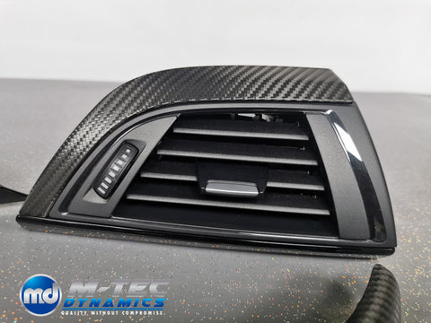WRAPPING SERVICE - BMW F2X INTERIOR TRIM SET - DEEP TEXTURED GLOSSY CARBON / GLOSS BLACK ACCENT (MTD-TEX) - F20 F21 F22 F23