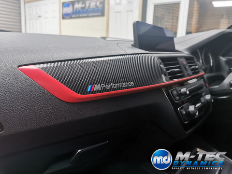 BMW F20 LCI-2 CUSTOM INTERIOR TRIM SET - 4D CARBON / RED ACCENT