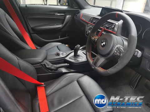 BMW F21 F22 LCI-2 CUSTOM INTERIOR TRIM SET - 4D CARBON / RED ACCENT