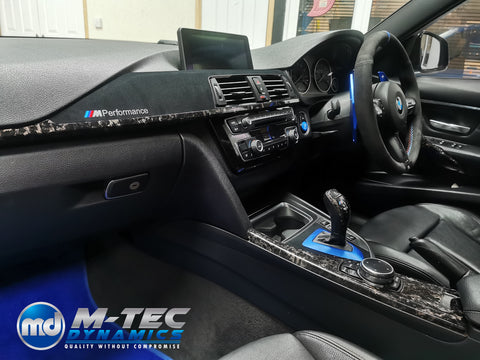WRAPPING SERVICE - BMW F3X INTERIOR TRIM SET 3M FORGED CARBON / ALCANTARA (CUSTOM) F30 F31 F32 F33 F36
