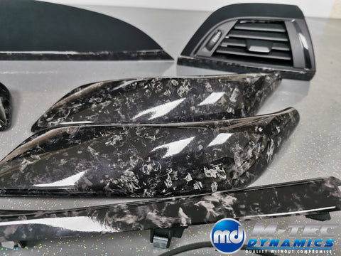 BMW F20 INTERIOR TRIM SET - GLOSS FORGED CARBON / ALCANTARA STYLE (MTD-FC) - COMPLETE SET