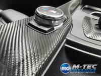 WRAPPING SERVICE - BMW F3X INTERIOR TRIM SET - TEXTURED CARBON / BLUE ACCENT - (F30 F31 F32 F33 F36)