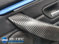 WRAPPING SERVICE - BMW F3X INTERIOR TRIM SET - TEXTURED CARBON / BLUE ACCENT - (F30 F31 F32 F33 F36)