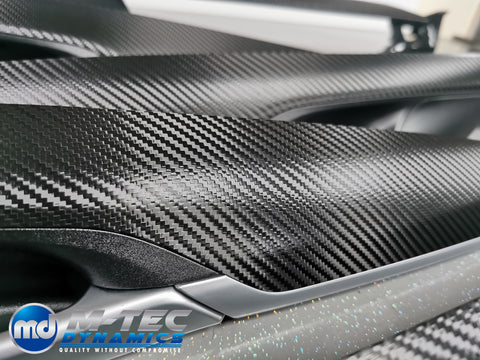 BMW X6 F16 INTERIOR TRIM SET - DEEP TEXTURED GLOSSY BLACK CARBON (MTD-TEX)