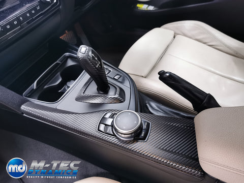 WRAPPING SERVICE - BMW F3X INTERIOR TRIM SET - DEEP TEXTURED GLOSSY CARBON / GLOSS BLACK ACCENT (MTD-TEX) - F30 F31 F32 F33 F36