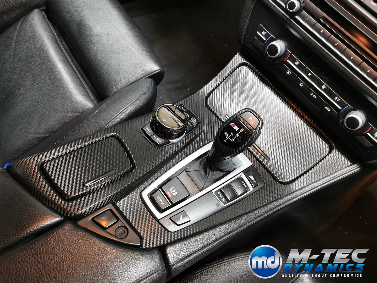 BMW F10 F11 AUTO INTERIOR TRIM SET - DEEP TEXTURED GLOSSY BLACK CARBON (MTD-TEX)