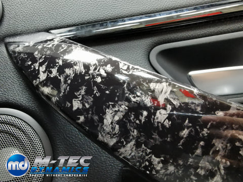 WRAPPING SERVICE - BMW F3X INTERIOR TRIM SET 3M FORGED CARBON / GLOSS BLACK ACCENT (CUSTOM) F30 F31 F32 F33 F36