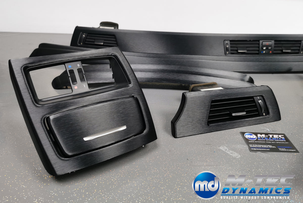 BMW E92 INTERIOR TRIM SET - BLACK BRUSHED ALUMINIUM - CCC I-DRIVE