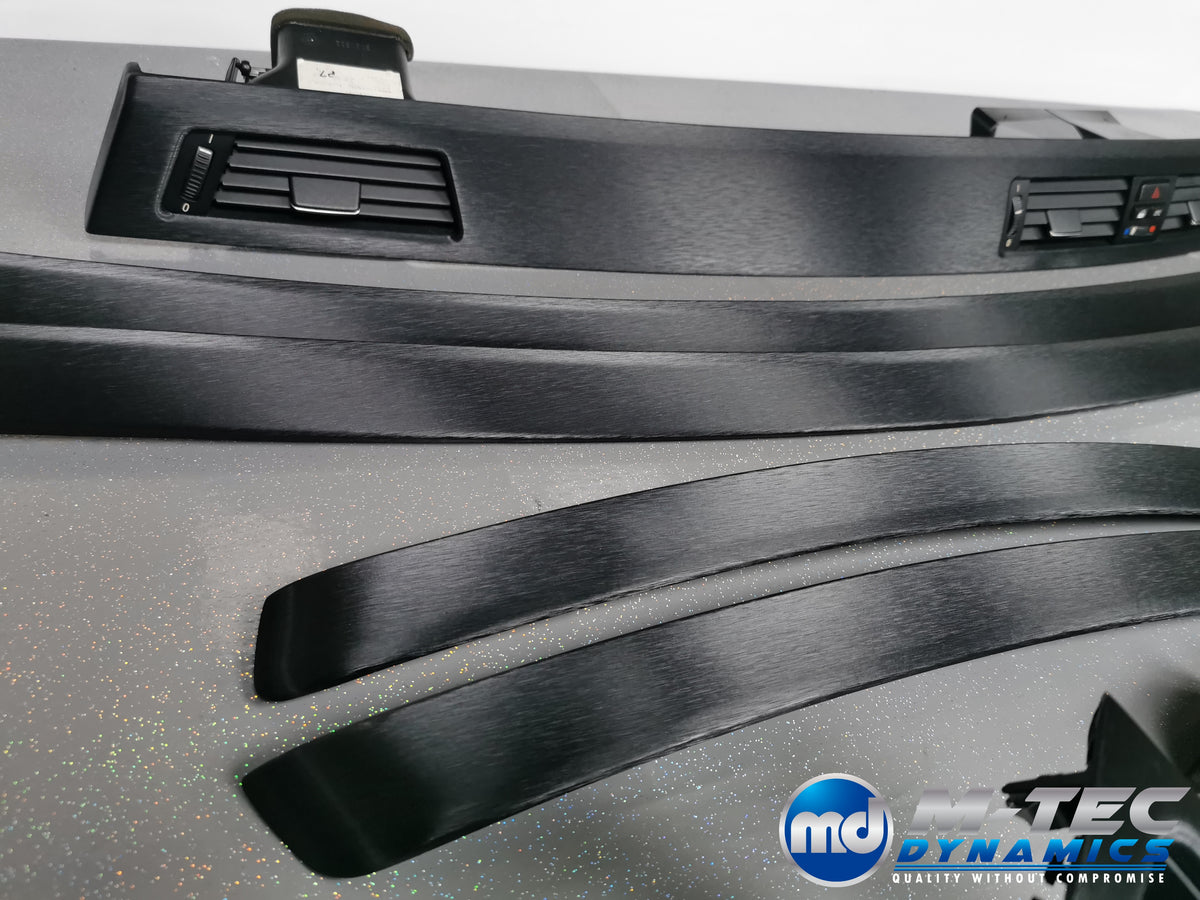 BMW E92 INTERIOR TRIM SET - BLACK BRUSHED ALUMINIUM - CCC I-DRIVE