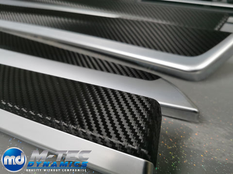 WRAPPING SERVICE - BMW F10 F11 INTERIOR TRIM SET - DEEP TEXTURED GLOSSY BLACK CARBON (MTD-TEX)